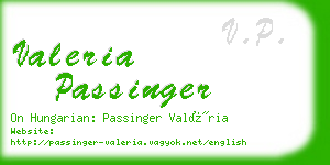 valeria passinger business card